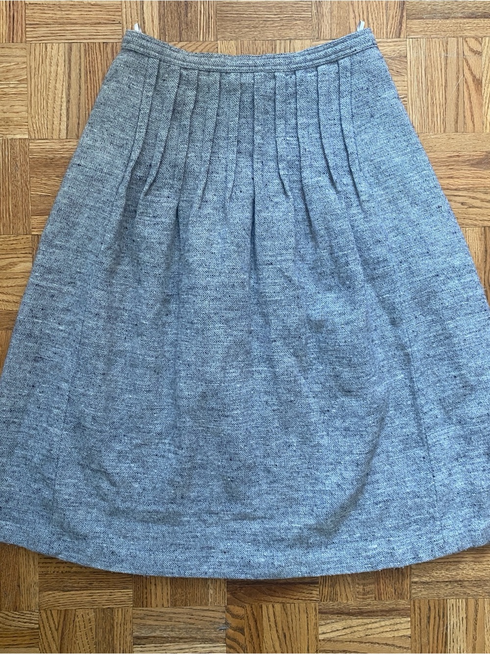 Courreges A-Line Skirt in Gray with Front Buttons - Picture 4 of 8